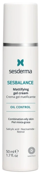 Матуючий крем-гель для комбінованої та жирної шкіри / Sesbalance Mattifying gel cream / Sesderma купить