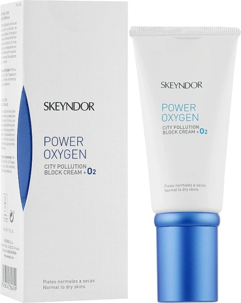 Кислородный детокс крем для сухой и нормальной кожи лица / Power Oxygen City Pollution Block Cream / Skeyndor купить