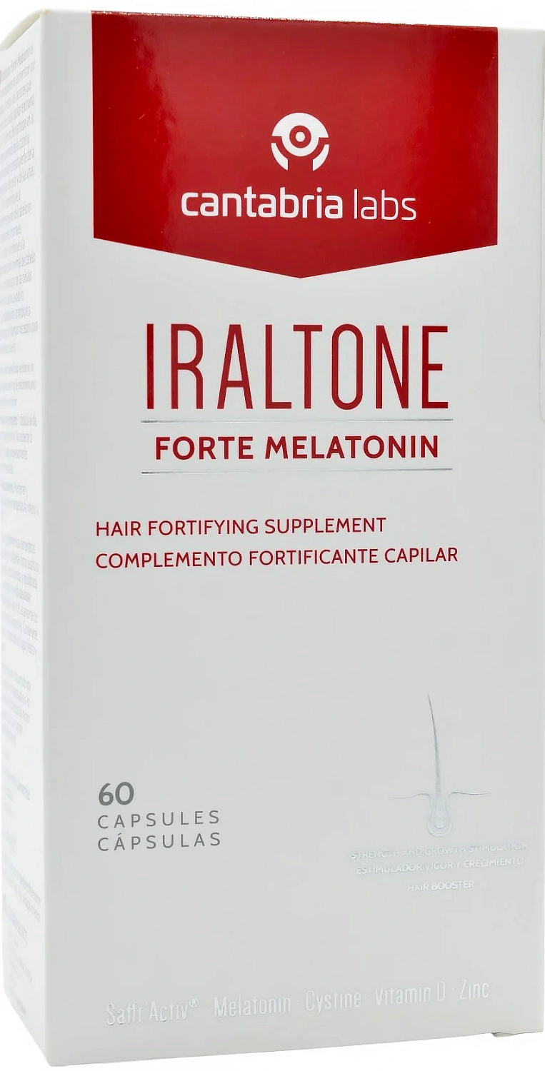 Капсулы против выпадения волос / IRALTONE FORTE MELATONIN / Cantabria labs