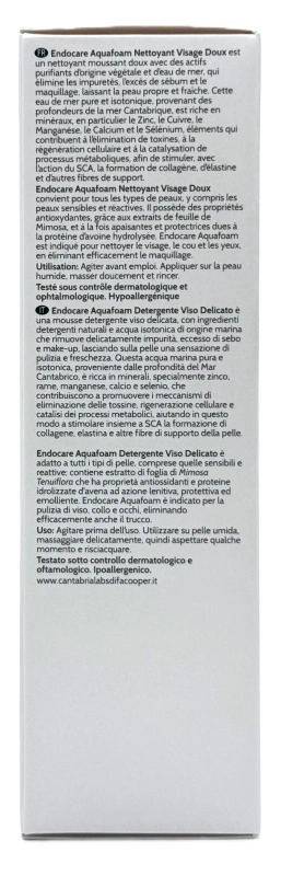 Деликатная очищающая пенка для лица Endocare / ENDOCARE AQUAFOAM LIMP FAC / Cantabria Labs купить