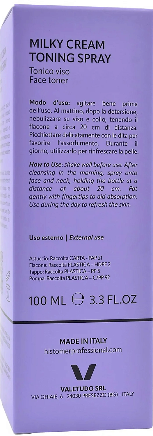 Тоник-спрей MILKY CREAM с нонапептидом / Milky Cream Toning Spray / Histomer
