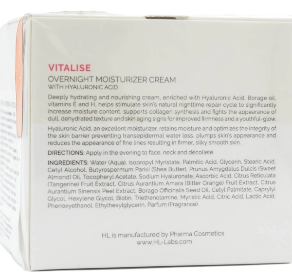 Ночной крем с гиалуроной кислотой / VITALISE OVERNIGHT MOISTURIZER CREAM / Holy Land купить