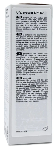 Солнцезащитный крем с SPF50+ UVA/UVB / U.V. protect SPF 50+ / pHformula купить