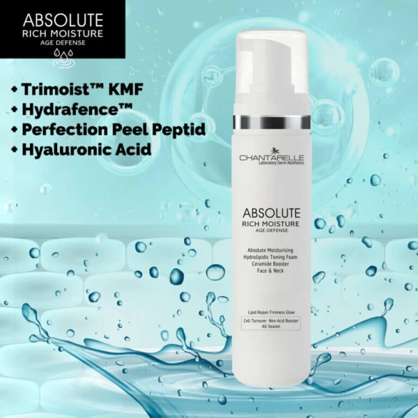 Гидролипидная тонизирующая пенка для лица и шеи / Absolute Moisturising Hydrolipidic Toning Foam Ceramide Booster Face & Neck / Chantarelle купить