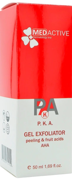 Гель-пілінг із фруктовими кислотами / P. K. A. GEL EXFOLIATOR Peeling & fruit acids AHA ph – 2,1 / Medactive купить