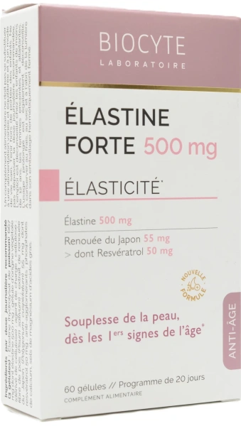 Морський еластин, відновлення пружності шкіри / Elastine Forte 500 mg / Biocyte купить