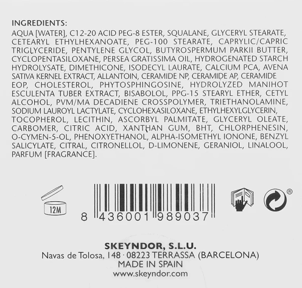 Зміцнюючий крем з кальцієм для шиї та декольте / Natural defence throat firming cream with calcium / Skeyndor купить
