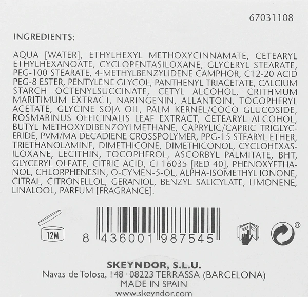 Дневной защитный крем SPF8 / Natural defence daily protection cream SPF8 / Skeyndor купить