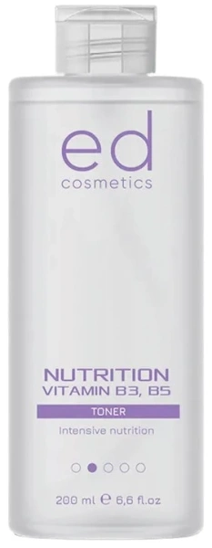 Поживний тонік з ніацинамідом та пантенолом / NUTRITION TONER VITAMIN B3, B5 / ED Cosmetics