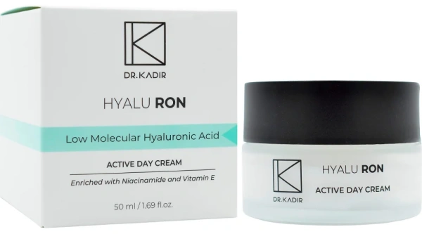 Зволожуючий крем із гіалуроновою кислотою / Hyalu-Ron Low Molecular Hyaluronic Active Day Cream / Dr.Kadir