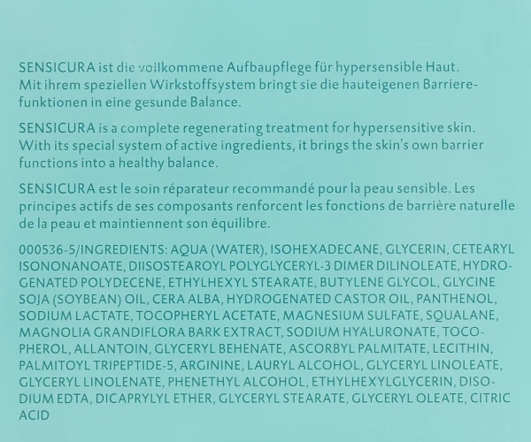 Регенеруючий крем для чутливої шкіри SENSICURA / SENSICURA REGENERATION CREAM / Dr. Spiller купить