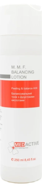Балансуючий тонік із фруктовими кислотами / М. M. F. BALANCING LOTION peeling & balance АНА ph – 2,7 / Medactive