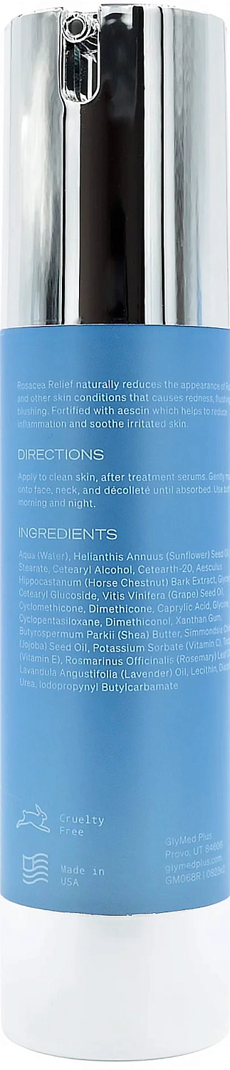 Крем проти розацеа та почервоніння шкіри / Rosacea Relief / GlyMed Plus