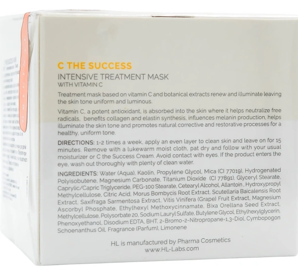 Интенсивная маска с витамином С / C THE SUCCESS INTENSIVE MASK / Holy Land купить