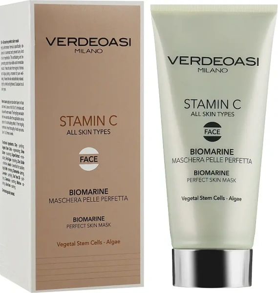 Біоморська маска для ідеальної шкіри обличчя / Stamin C Biomarine Perfect Skin Mask / Verdeoasi
