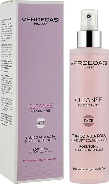 Балансуючий тонік з рожевою водою / Cleanse Rose Tonic Comfort Balancing / Verdeoasi