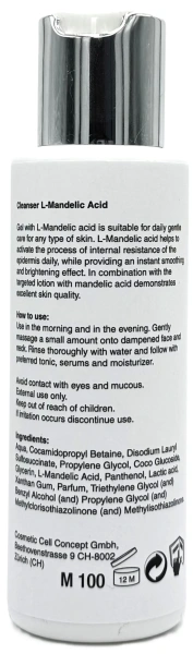 Очищуючий гель з L-мигдальною кислотою / Cleanser L-Mandelic Acid All Skin Types / MEDILUX