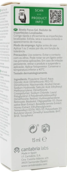 Фокус-гель для шкіри з акне / BIRETIX Focus Gel / Cantabria Labs купить