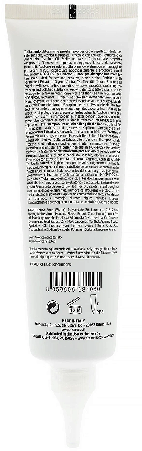 Детоксицирующая эссенция, очищающая кожу головы / Morphosis Scalp Detox Essence / Framesi