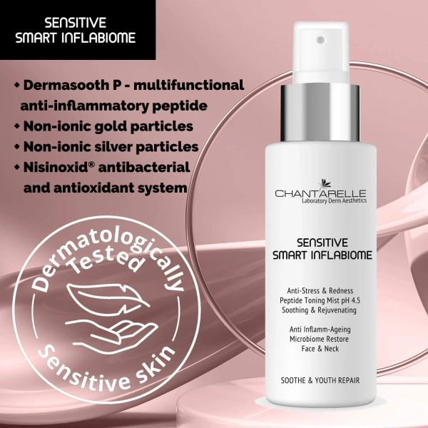 Пептидний тонізуючий спрей проти стресу та почервоніння / Anti-Stress & Redness Peptide Toning Mist pH 4.5 / Chantarelle купить